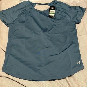 Blue short sleeve Under Armour workout shirt new with tags